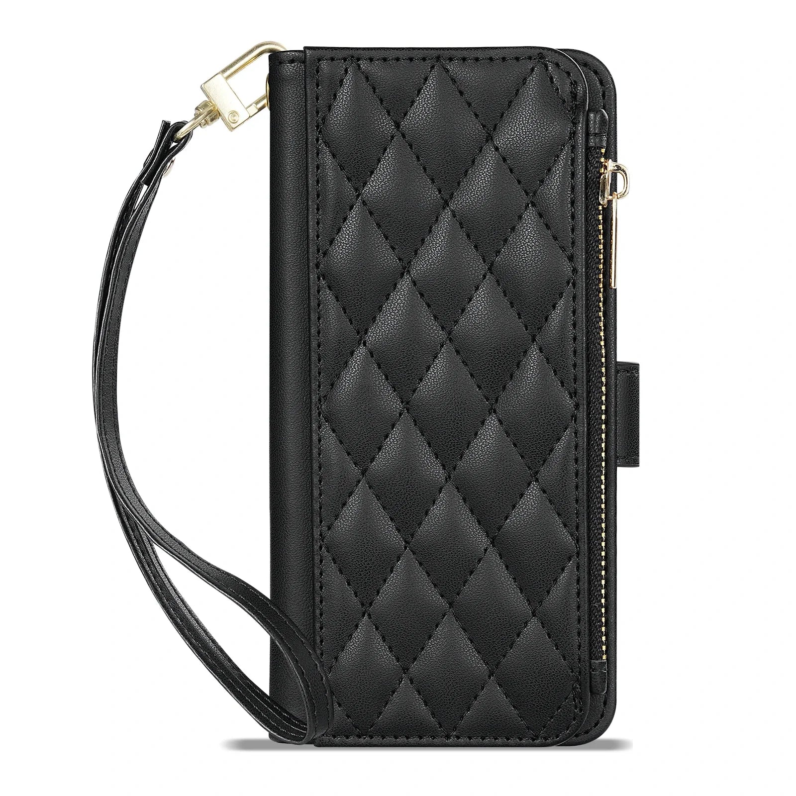 Wallet Small Fragrance Zipper Cardslot Kickstand Magnetic Flip Leather Case