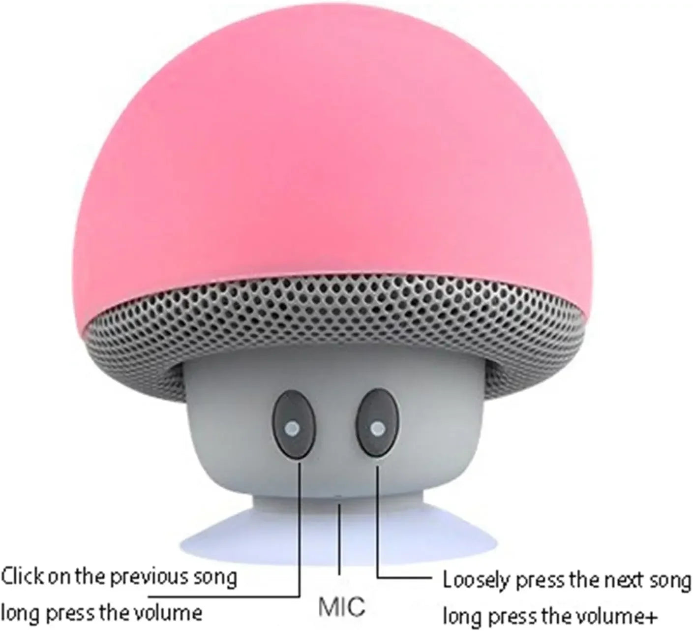 Mini Speaker Portable Mushroom Subwoofer Speaker with Bottom Calling