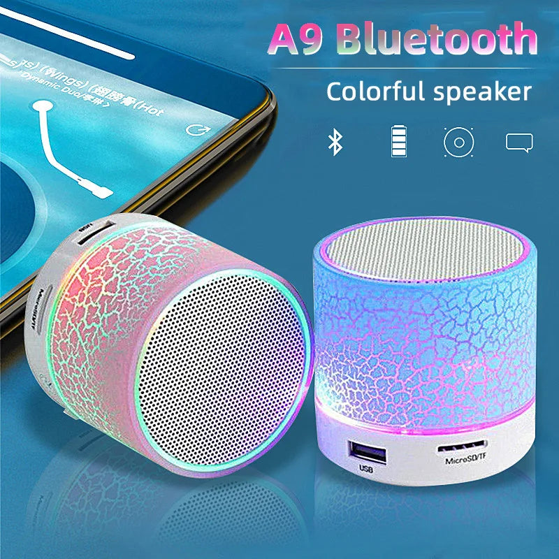 Mini Universal Portable Bluetooth Speaker Wireless Sound Box Speakers Colorful LED