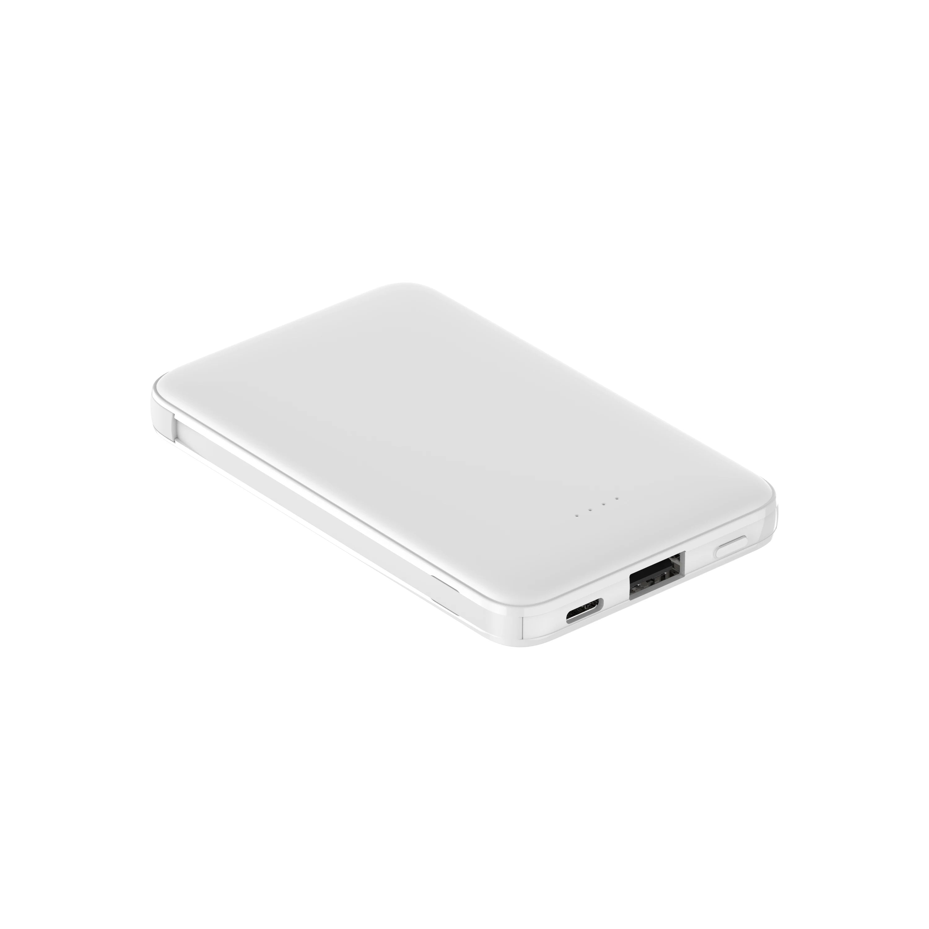 Ultra-thin Power Bank 5000mAh Built-in Cable Phone External Battery Powerbank