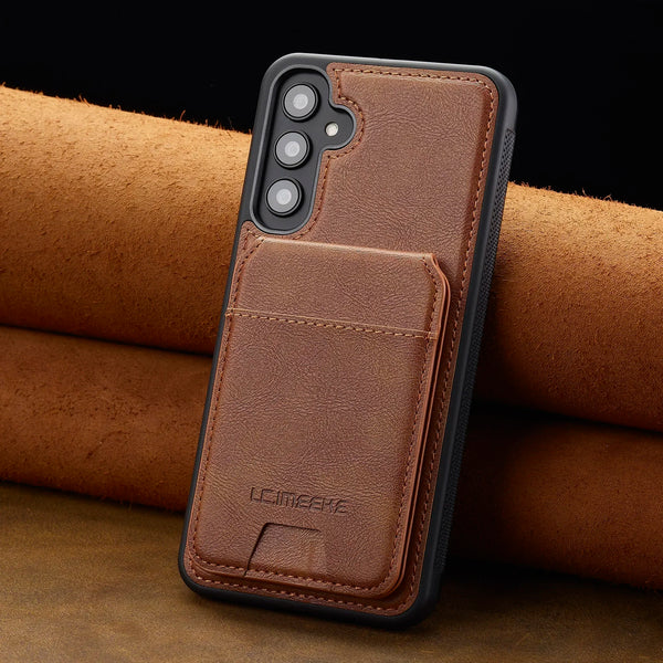 Detachable Leather Case For Samsung Galaxy Card Wallet Phone Bag