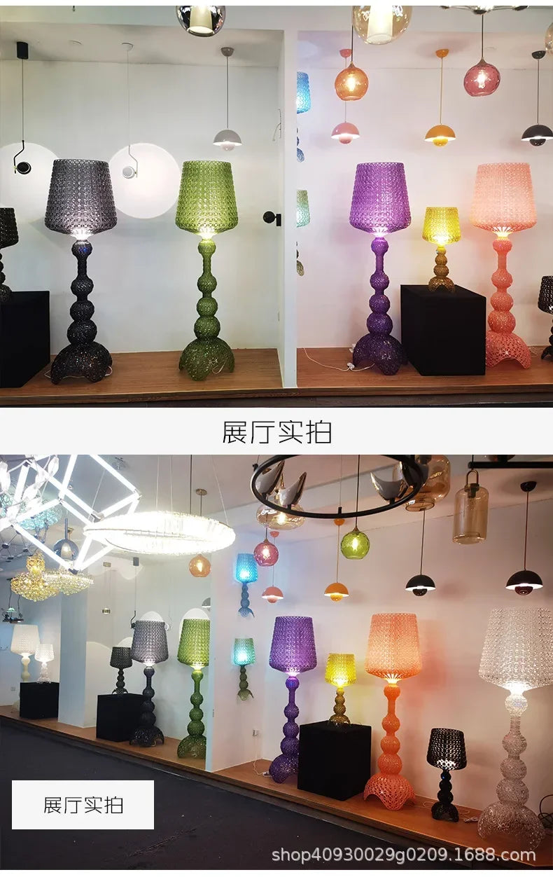 Italian Designer Hollow Goblet Acrylic Floor Lamp for Exhibition Hall Living Room