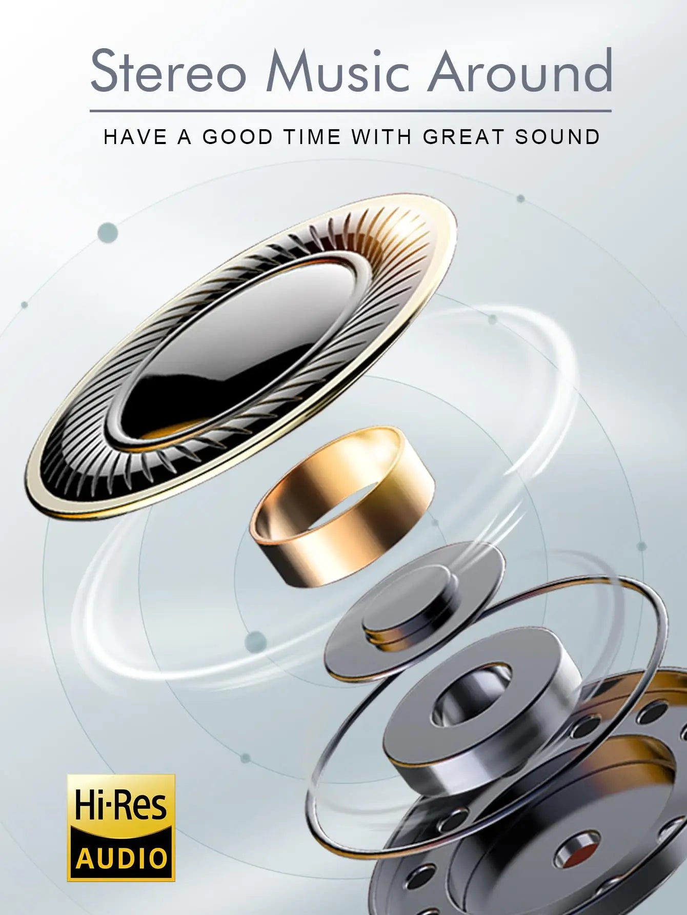 B36 Wireless Bluetooth 5.3 Over-Ear Headphones with ANC Noise Cancelling