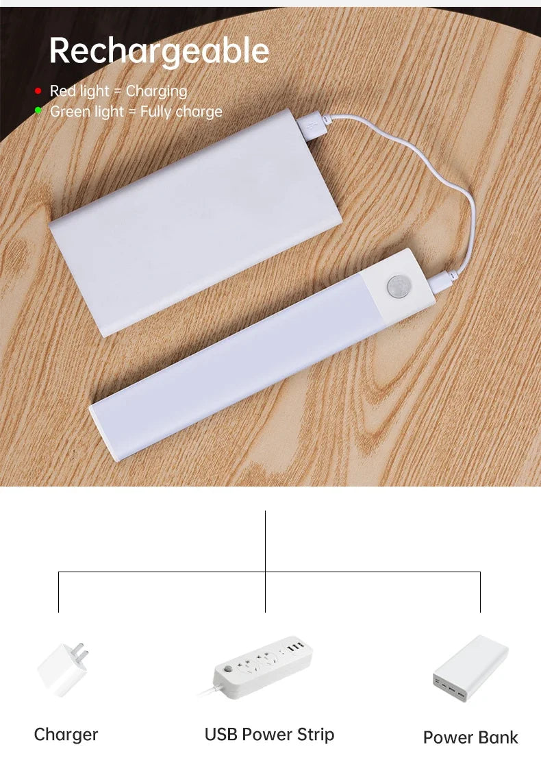 Cabinet Led Light Sensor Movement Rechargeable Wireless Led Lamp Night