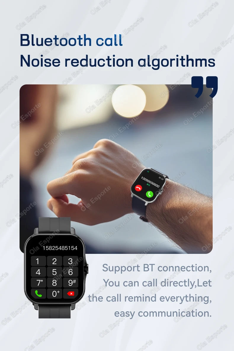 2026 Smart Watch Android Phone 1.83'' Inch Color Screen Bluetooth Call Blood Oxygen/Pressure Monitor Smart Watch Women Men A2435
