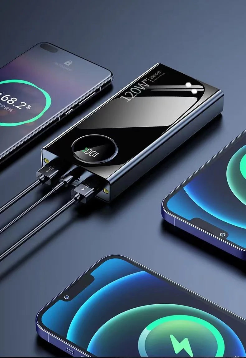 120W 57000mah Power Bank Super Fast Charging For Iphone Xiaomi Samsung Ultralarge Capacity For Mobile Power External Battery