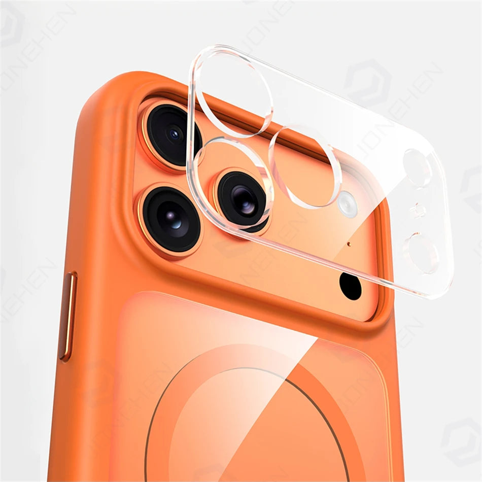 Magnetic Business Simplicity Shockproof Orange Bumper Camera Button Case