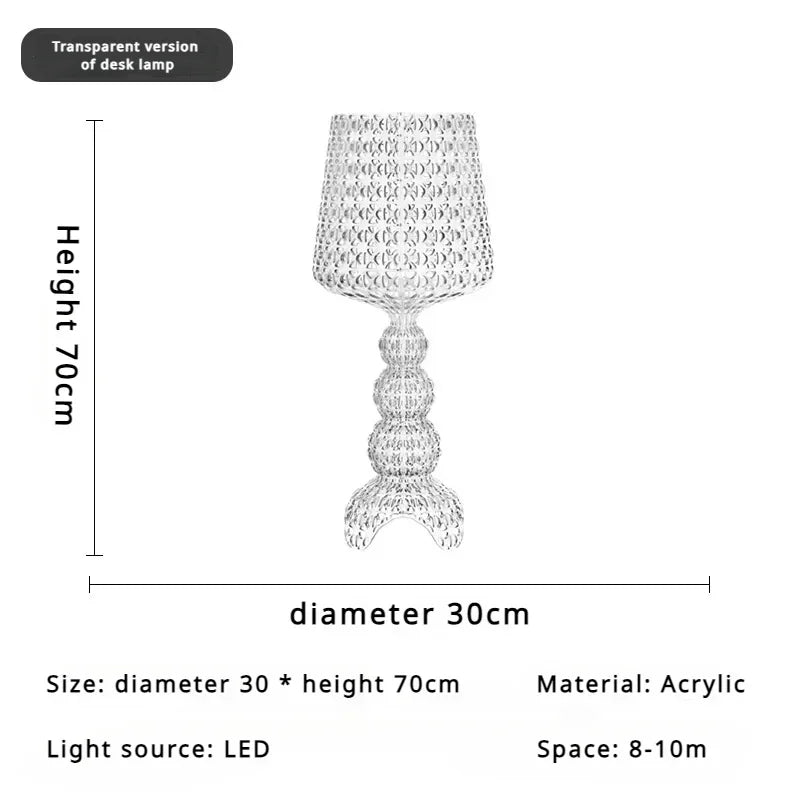 Italian Designer Hollow Goblet Acrylic Floor Lamp for Exhibition Hall Living Room