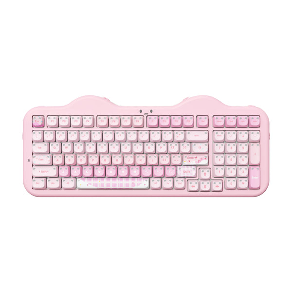 YUNZII C98 Translucent MAO Wireless Mechanical Keyboard,Cute Cat Ear Keycap,Hot Swap Custom RGB Keyboard with Numpad for Win/Mac