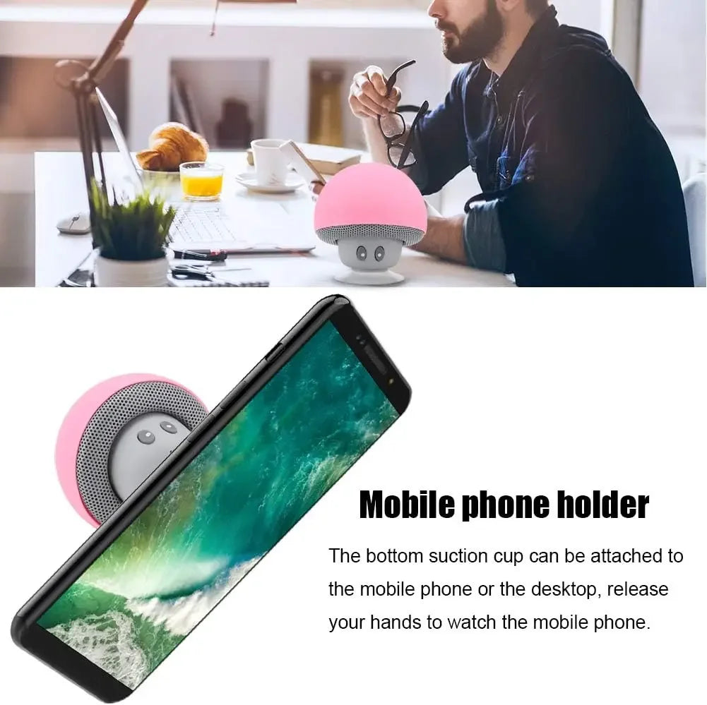 Mini Speaker Portable Mushroom Subwoofer Speaker with Bottom Calling