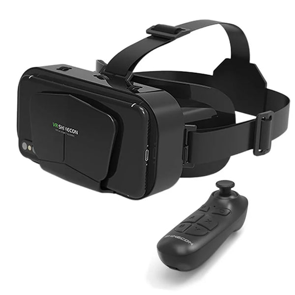VR Glasses 3D Virtual Reality Box G10 IMAX Giant Screen Google Cardboard Helmet for 4.7-7inch Smartphone Matching Joystick