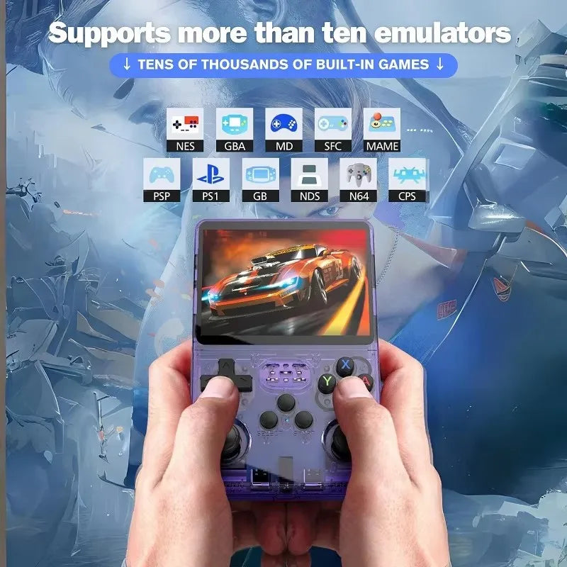 R36S Retro Handheld Video Game Console 3.5" IPS Screen Portable Pocket Player 64GB 10000+128G 20000+ Games best Boy gifts ，OTG supports multiple emulators