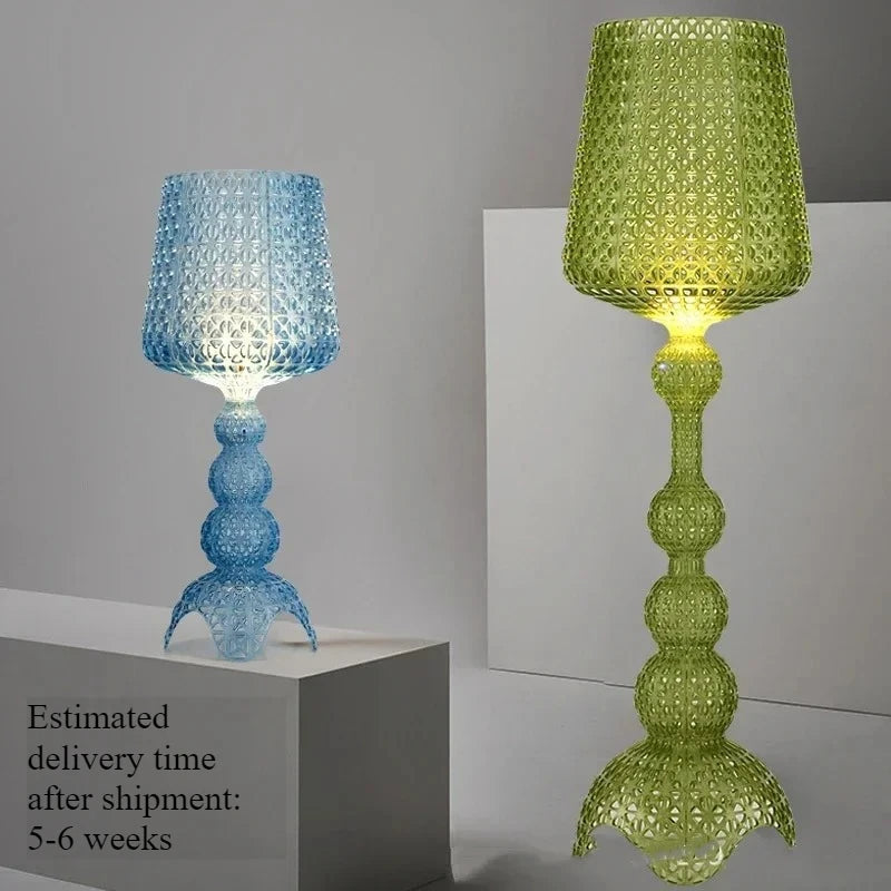 Italian Designer Hollow Goblet Acrylic Floor Lamp for Exhibition Hall Living Room