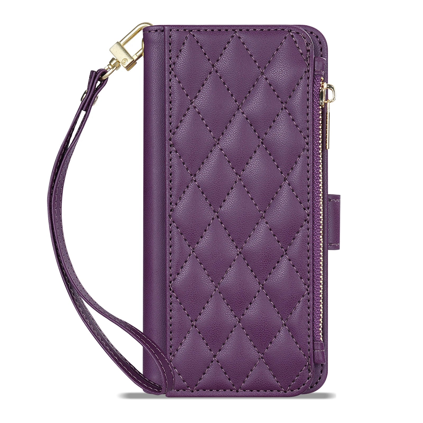 Wallet Small Fragrance Zipper Cardslot Kickstand Magnetic Flip Leather Case