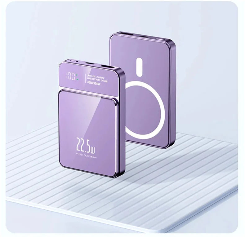 10000mAh Magnetic Power Bank 20W Wireless Power bank Slim Portable Battery