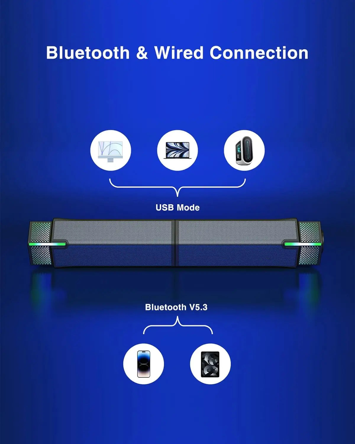 Jeecoo M20 Bluetooth Computer Speakers for PC Desktop Monitor