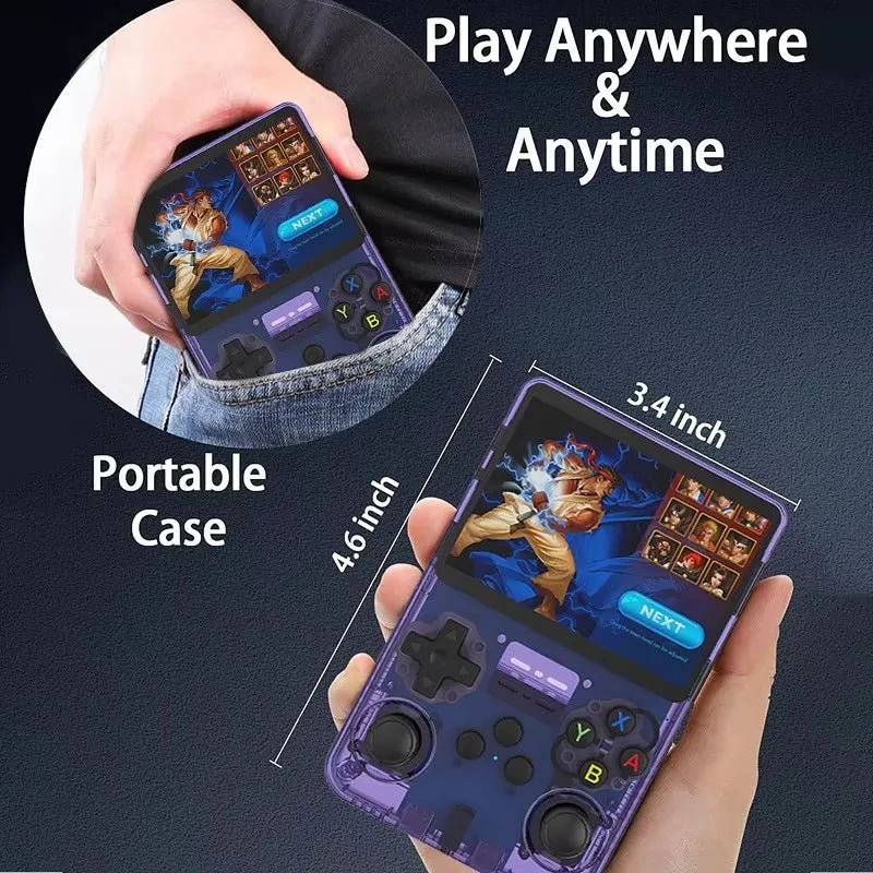 R36S Retro Handheld Video Game Console 3.5" IPS Screen Portable Pocket Player 64GB 10000+128G 20000+ Games best Boy gifts ，OTG supports multiple emulators