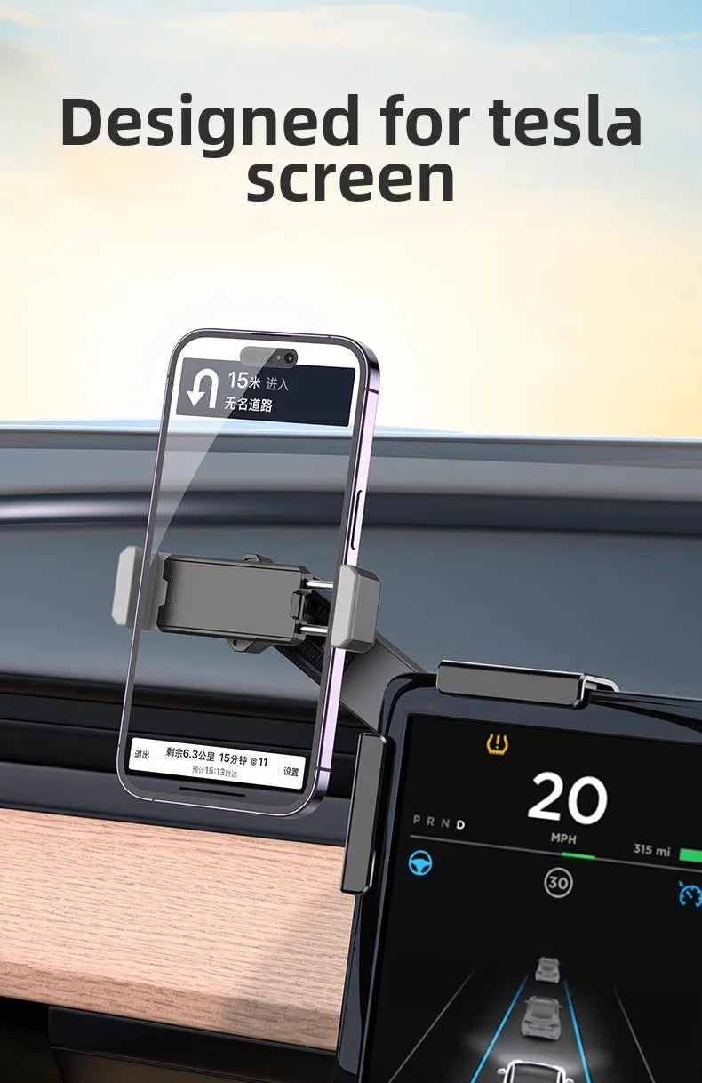 Magnetic Car Phone Holder for Tesla Model 3/Y/X/S Car Display Screen Side