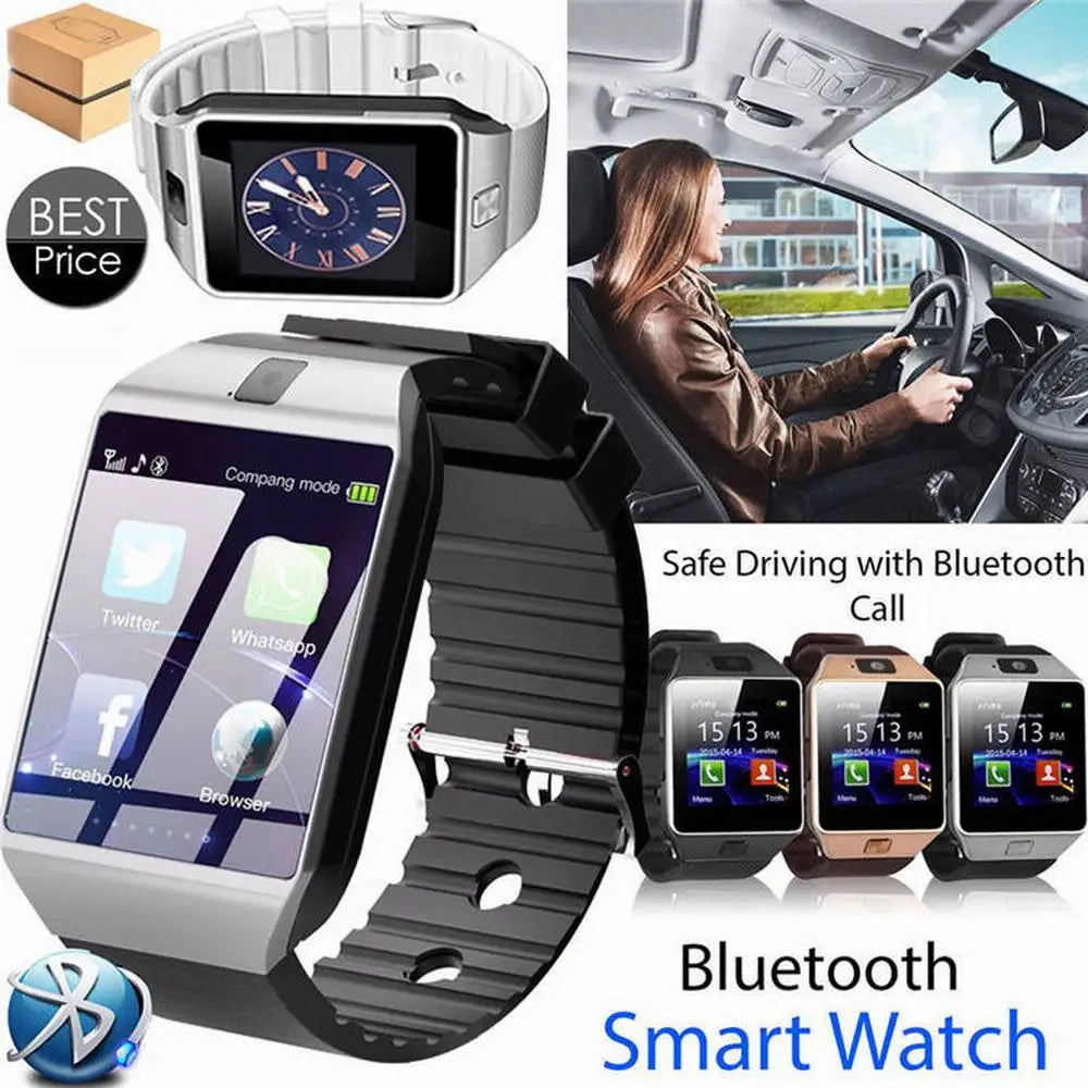 Smart Watch DZ09 Digital Touch Screen Q18 Bracelet Camera Bluetooth WristWatch SIM Card Smart Watch IOS Android Phones Support