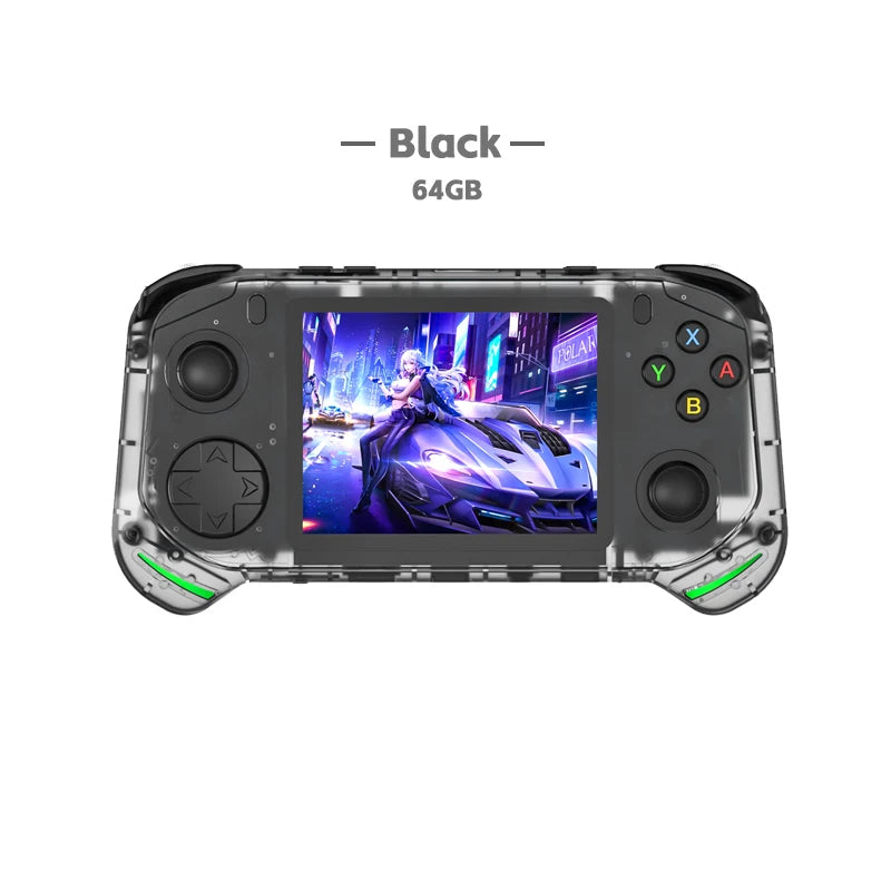 RX6H Retro Handheld Video Game Console 3.5-inch IPS Screen Linux System Portable Pocket Video Game Player 64GB Games GBA PS1