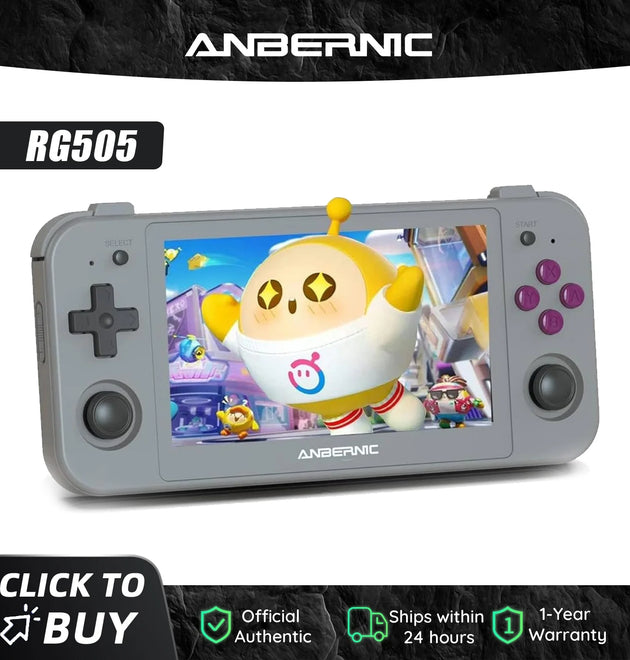 Anbernic RG505 New Handheld Game Console Android 12 System Unisoc Tiger T618 4.95-INCH OLED With Hall Joyctick OTA Update
