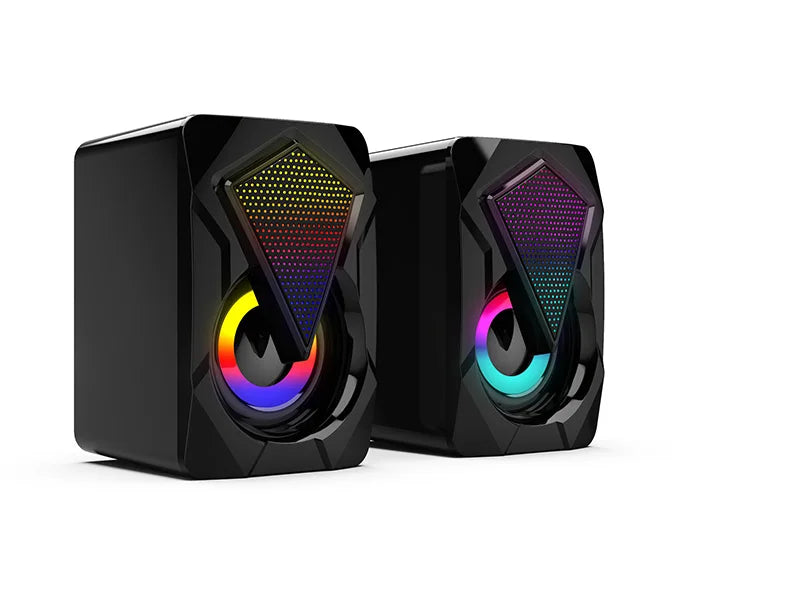 New X2 computer speaker, illuminated desktop laptop, multimedia mini wired