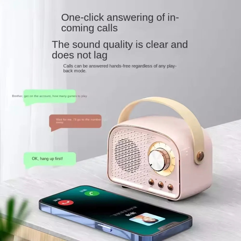 Retro Mini Bluetooth Speaker Classical Music Player Stereo Bass Sound Box
