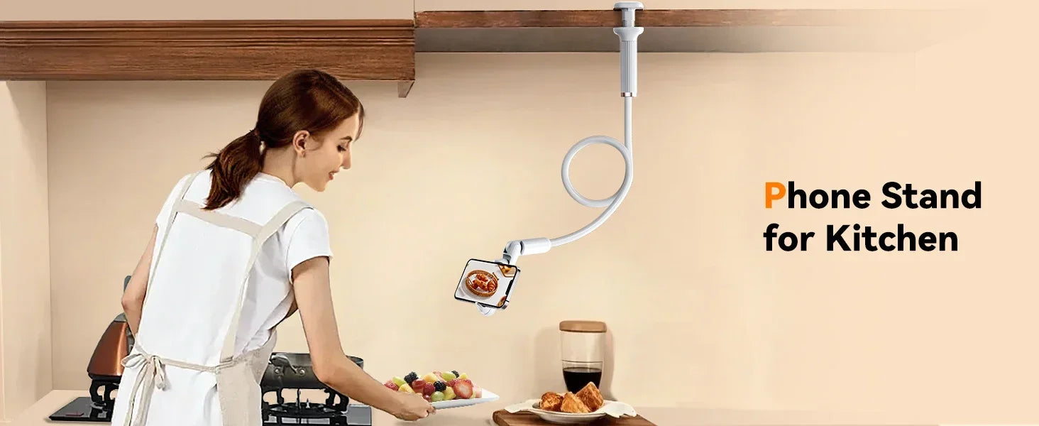 Eary Gooseneck Phone Holder for Bed Cell Phone Mount Clamp Clip Flexible Device