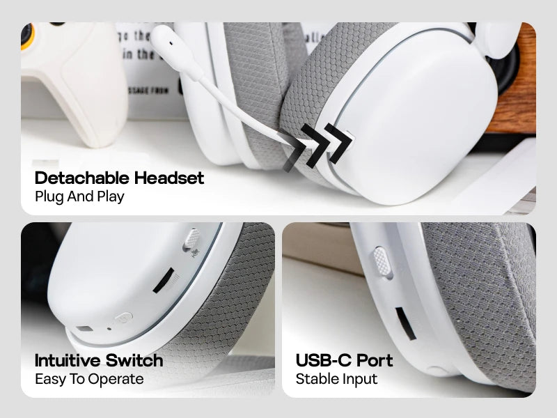 Wireless Gaming Headphone 7.1 Surround Sound with Noise Canceling Mic