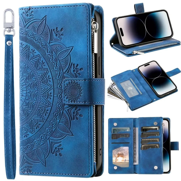 Leather Flip Case For Samsung Galaxy  Card Wallet Embossing Phone Bag