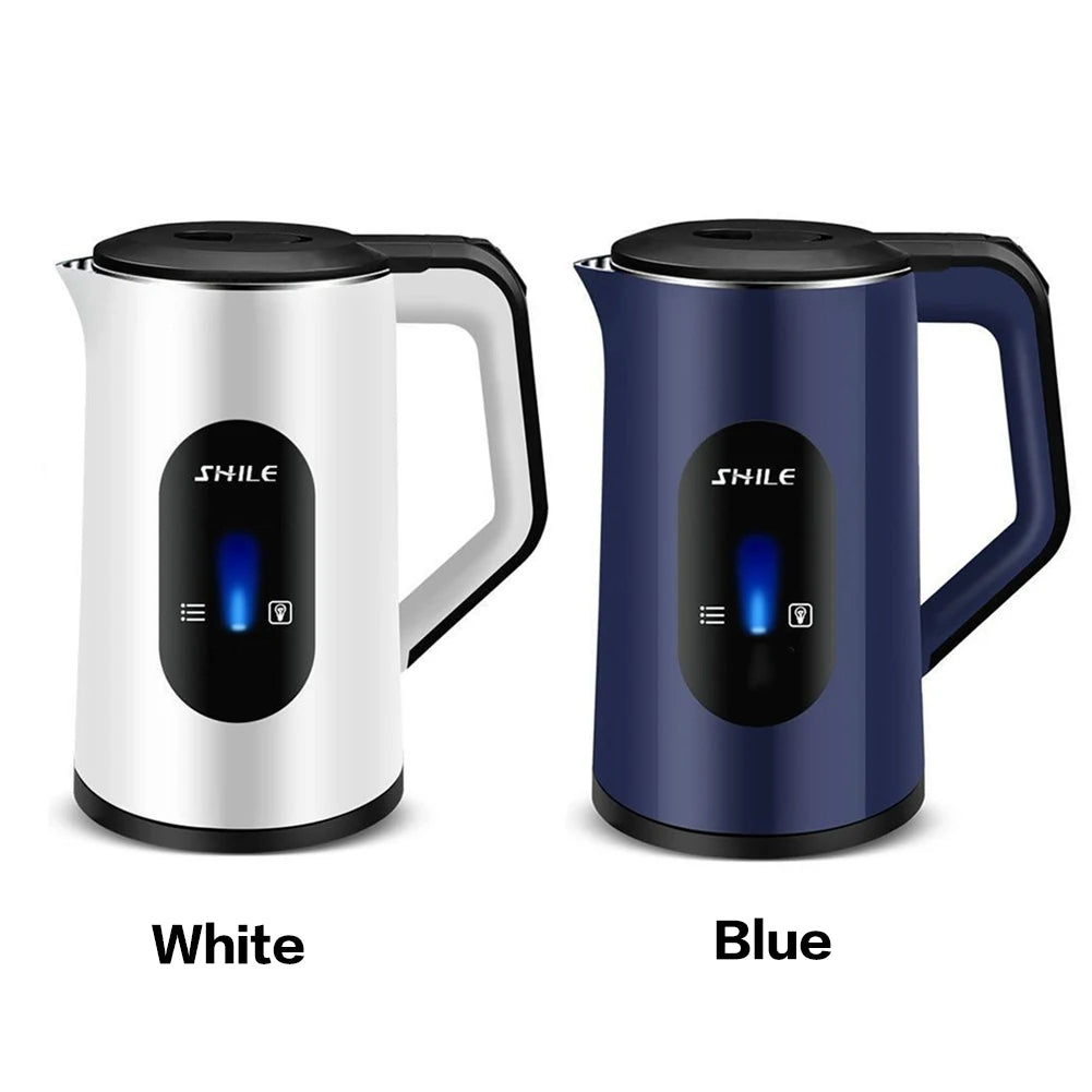 2.2L Stainless Steel Electric Digital Display Large Tea Kettle 1500W Fast Boil Thermal Water Kettle for Making Tea and Coffee