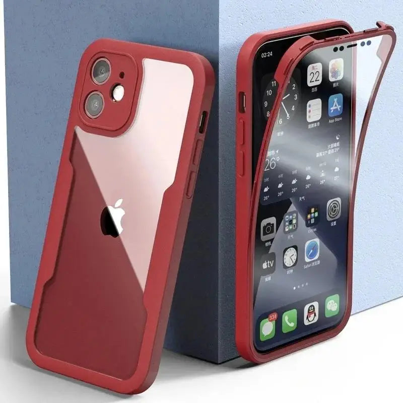 360 Full Body Front Back Clear Case For iPhone 8 Plus SE Silicone Shockproof