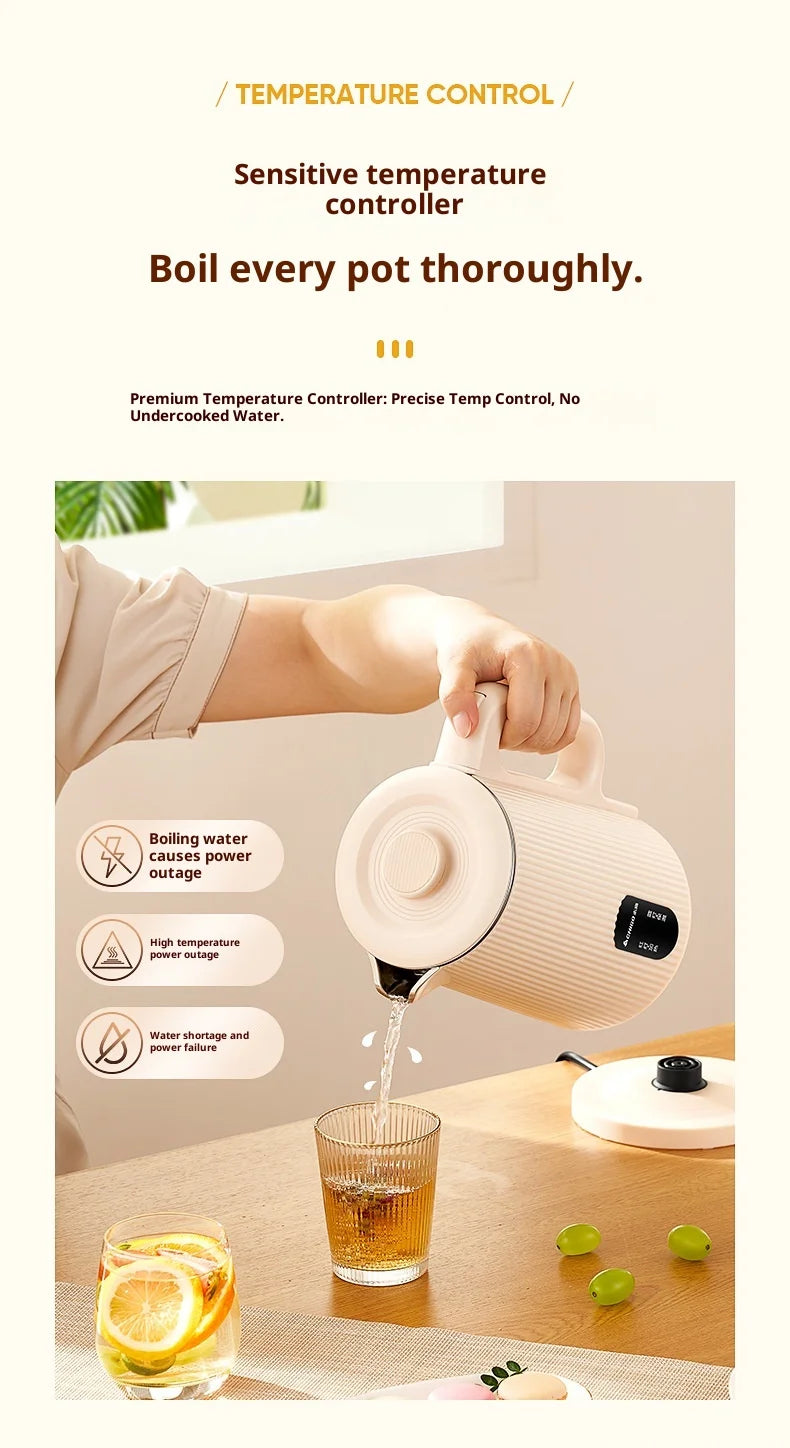 Electric Kettle - Stainless Steel Water Boiler for Home & Dorm Use