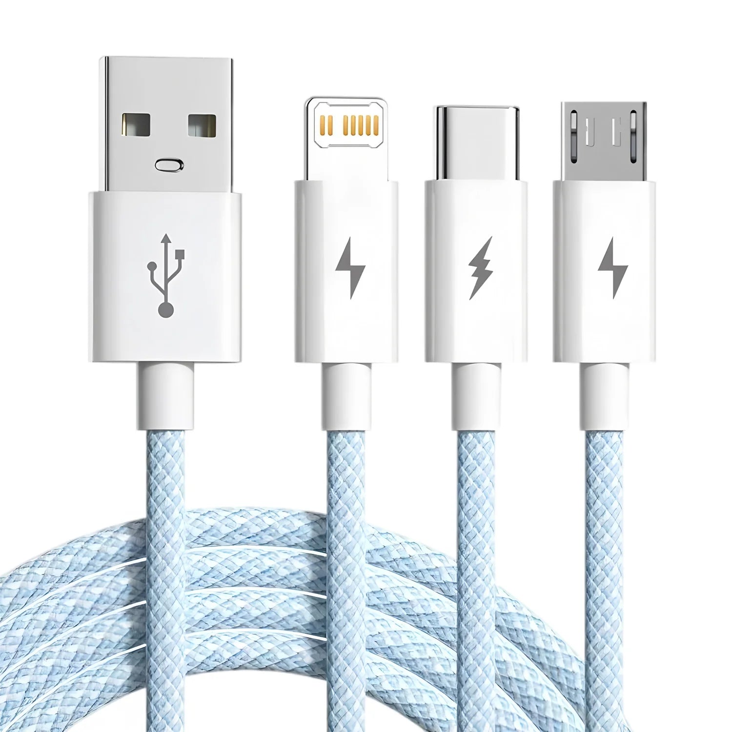 3 In 1 Fast Charging Cable For iPhone Xiaomi Poco Micro USB Type C Charger