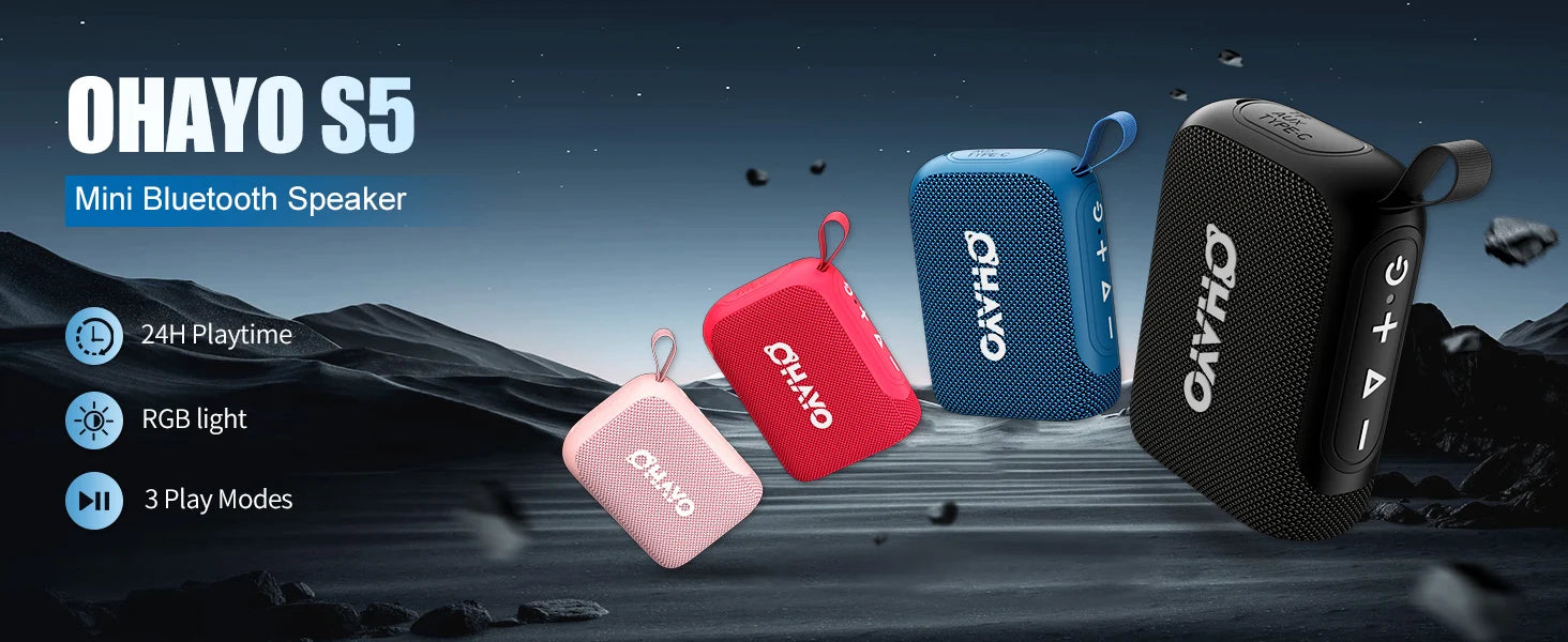 Wireless Portable Speaker Bluetooth 5.3,10W Loud Deep Bass Sound