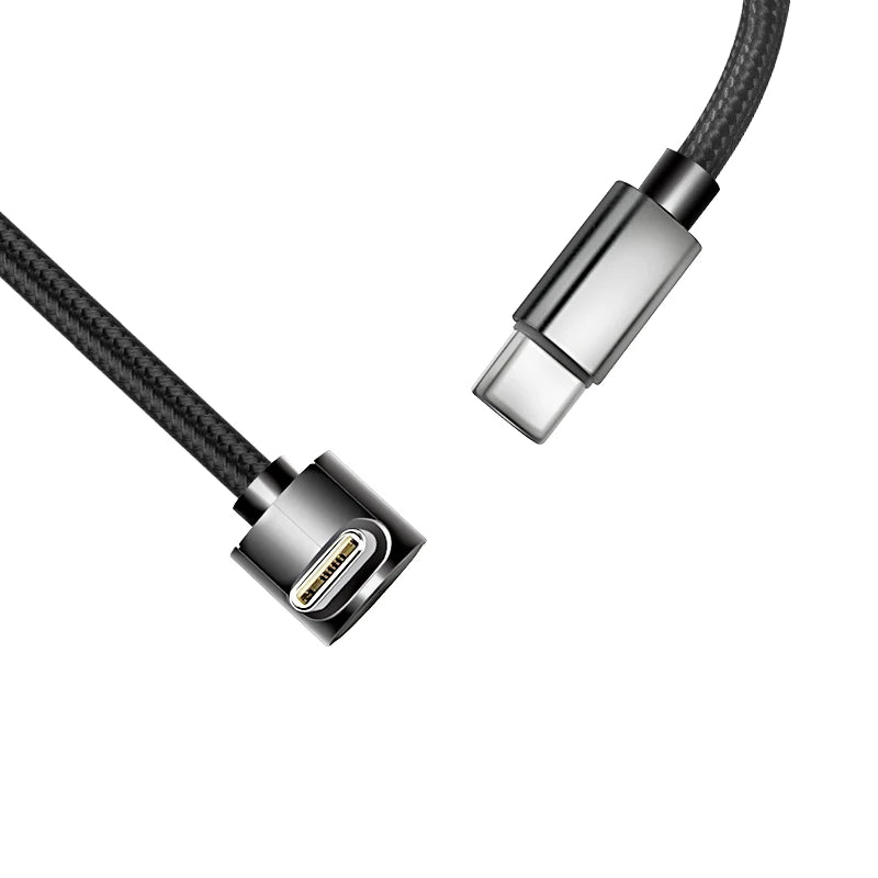 Nylon Braided Data Cable 90 Degree Elbow Line USB C To USB C PD Cable