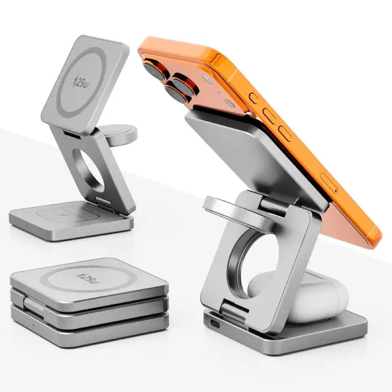 Folding Wireless Charger For iPhone HUAWEI Portable Magnetic Wireless Phone