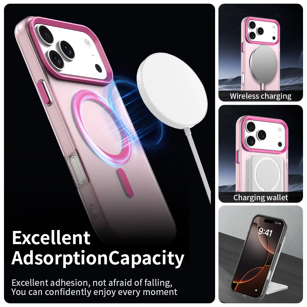 Matte Clear For Magsafe Wireless Charge Case for iPhone Max Military Shockproof