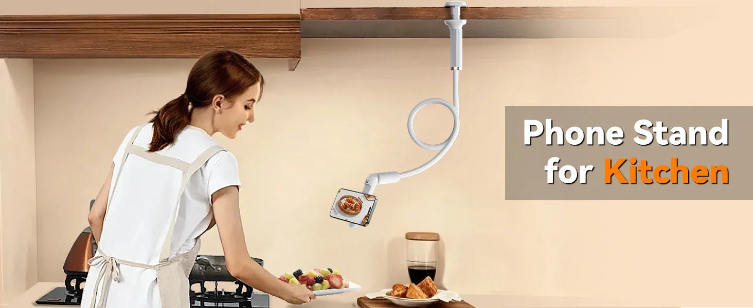 Eary Gooseneck Phone Holder for Bed Cell Phone Mount Clamp Clip Flexible Device