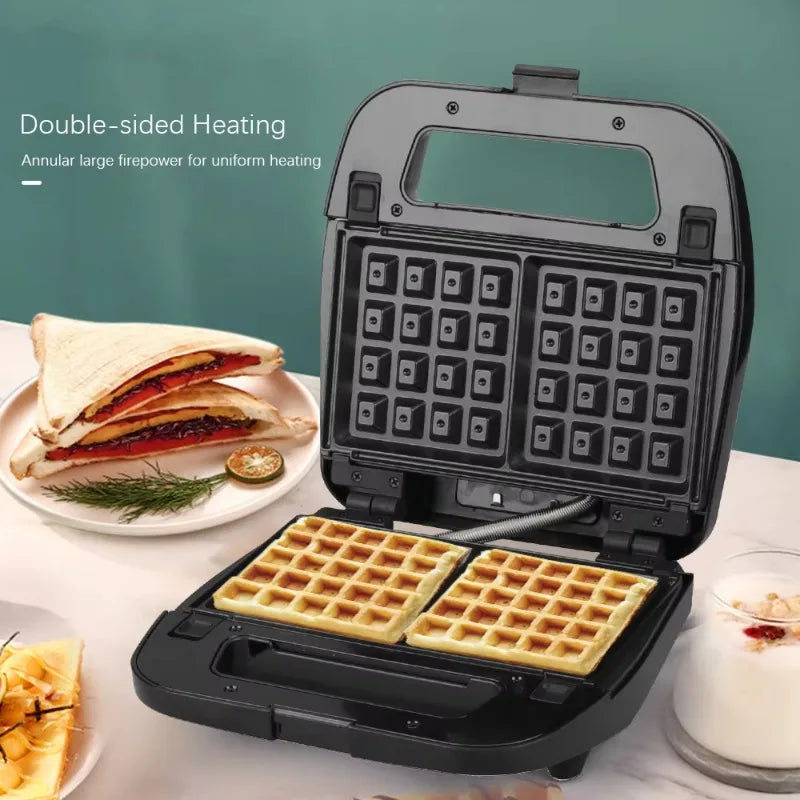 Non-stick Coating Press Grill 800w Detachable Breakfast Sandwich Maker