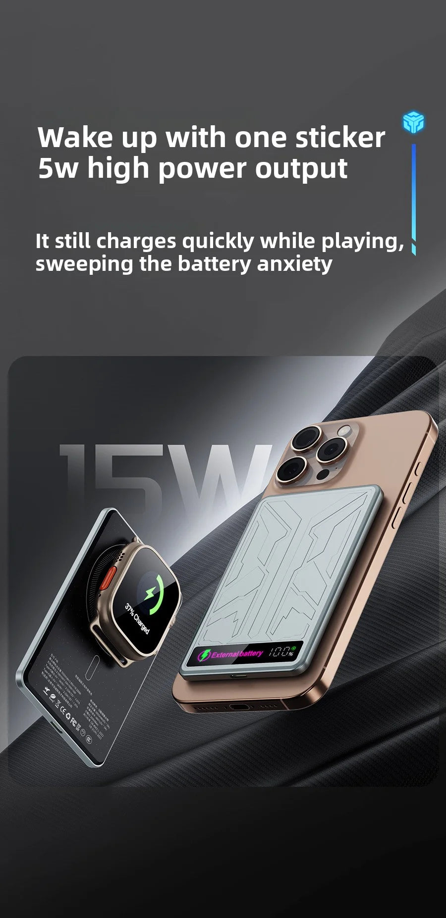 Mech Armor PD20W 5000mAh Magnetic Wireless USB C Type C Power Bank for MagSafe External Battery CCC China Aviation Safety banks