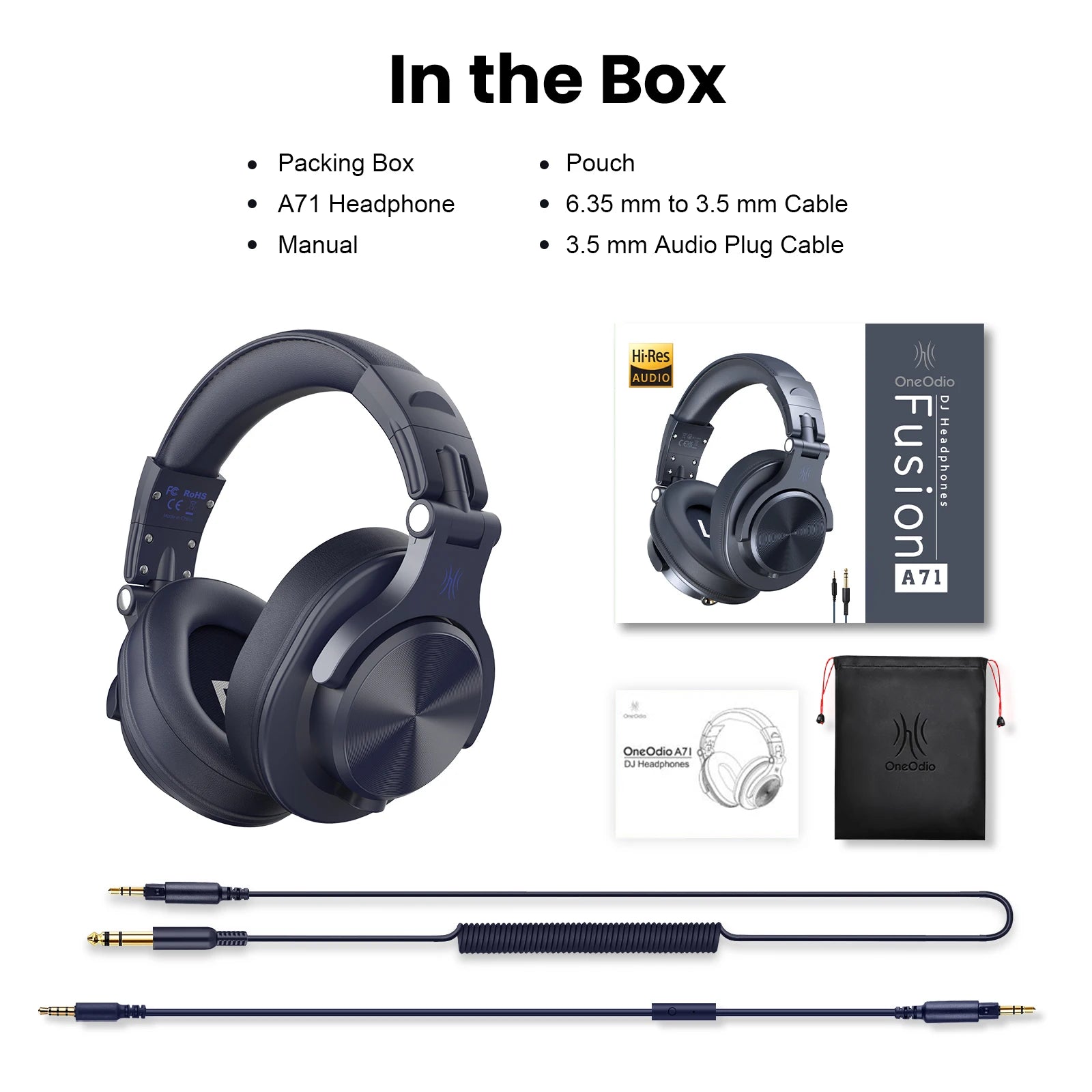 Oneodio A71 Wired Over Ear HiFi Headphones For Gaming