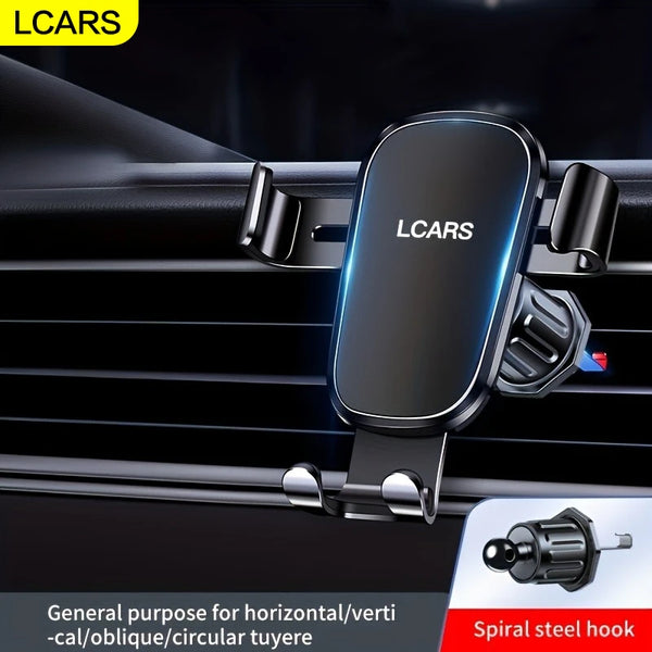 Lcars Car Phone Holder, Car Air Vent Clip Spiral Hook, Aluminum Alloy Panel Anti-Shake, Multifunctional Universal In-Car Navigation Phone Stand