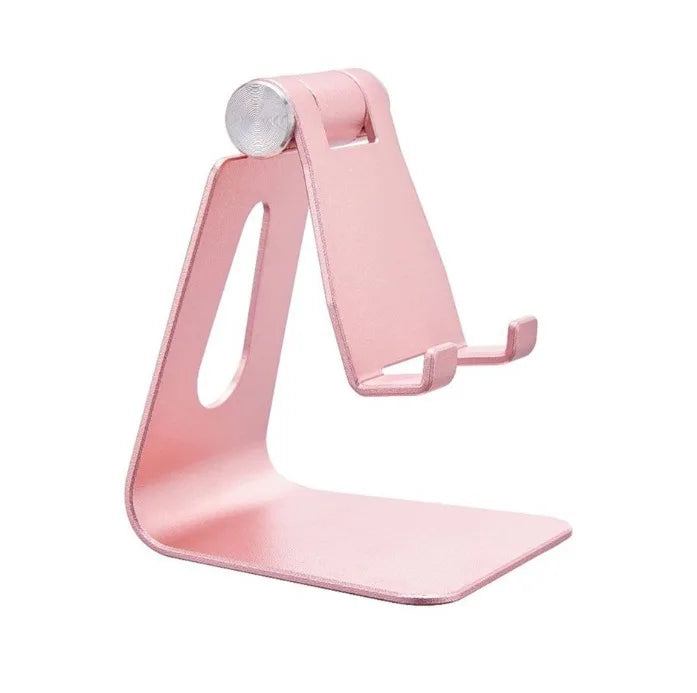 Aluminum Alloy Foldable Desktop Phone Stand with 360° Rotating Metal Base