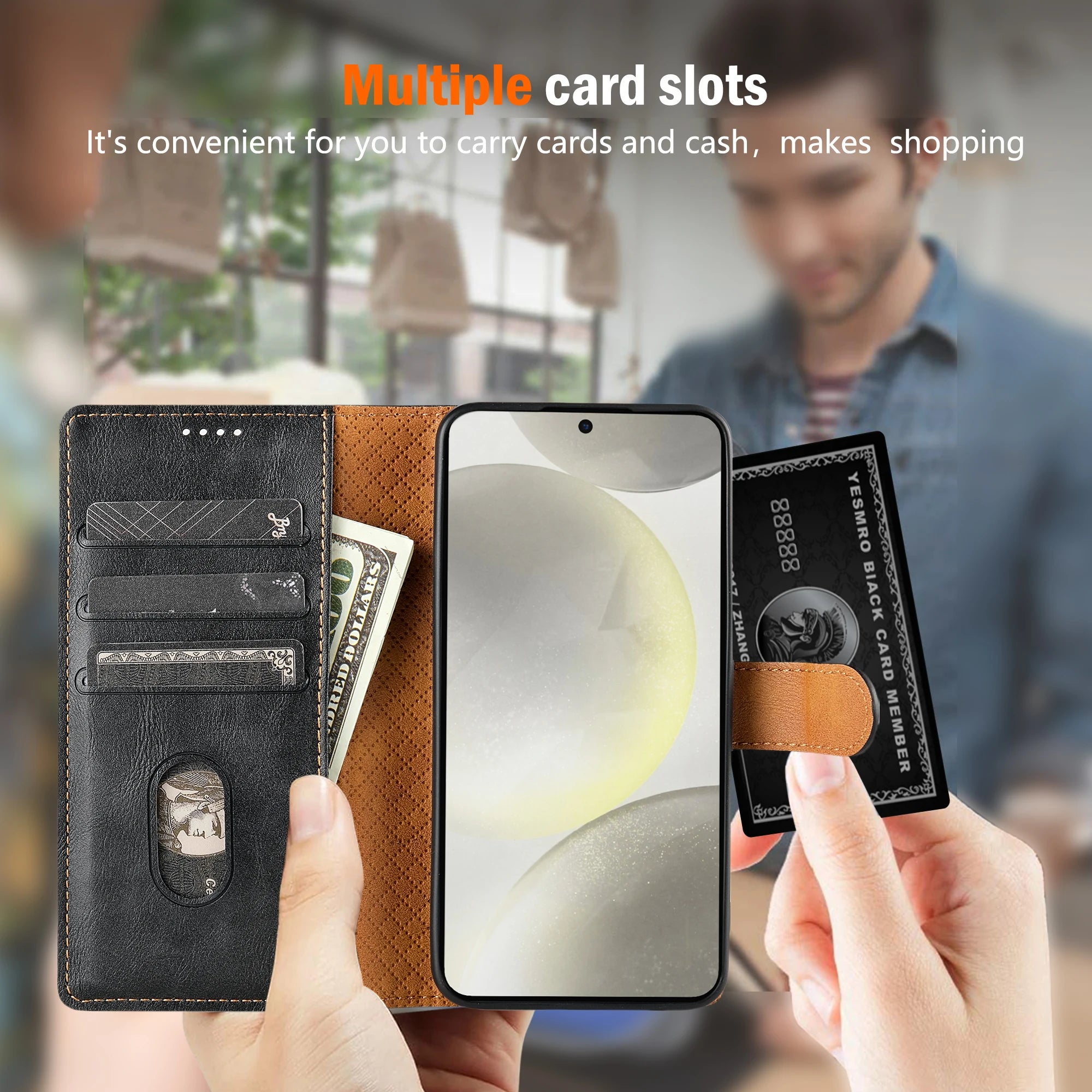 Business Leather Phone Case For Samsung Galaxy Note20 Flip Card Wallet