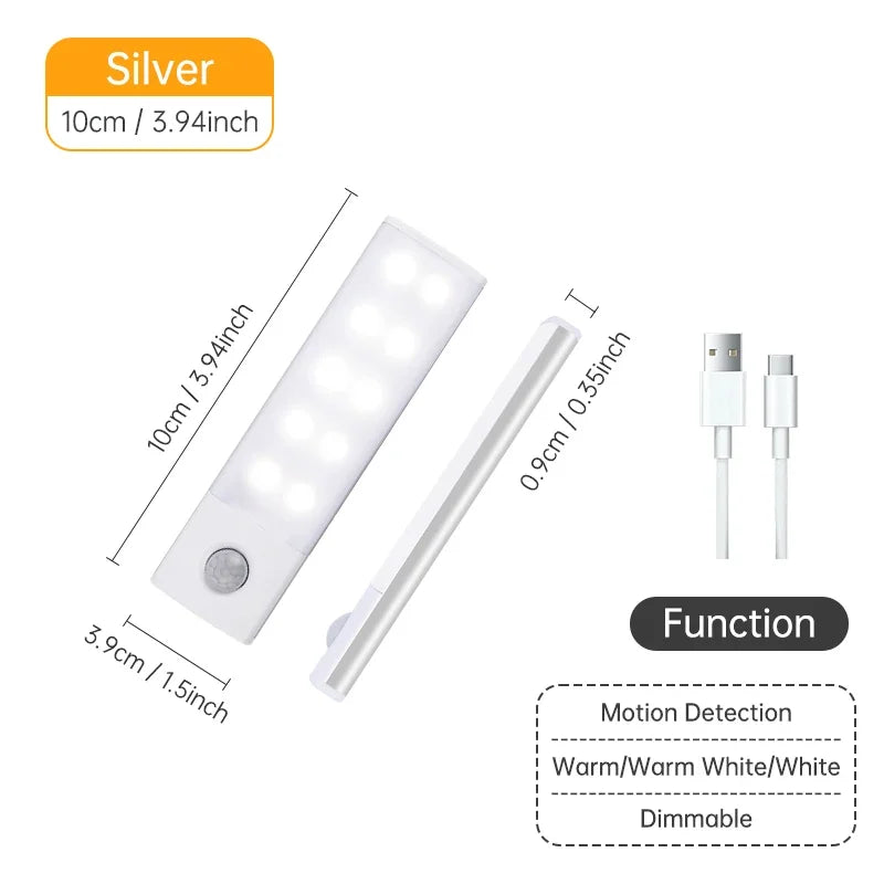 Cabinet Led Light Sensor Movement Rechargeable Wireless Led Lamp Night