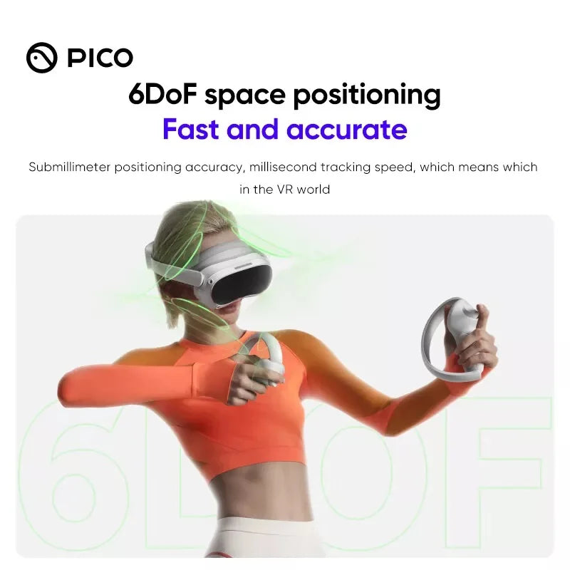 Original Pico4 VR Headset All-In-One Virtual Reality Pico 4 VR Glasses 4K+ Display For Metaverse & Stream VR 3D Gaming