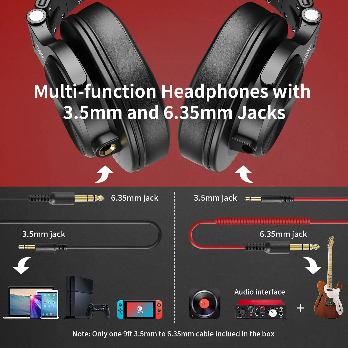 Oneodio A71 Wired Over Ear HiFi Headphones For Gaming