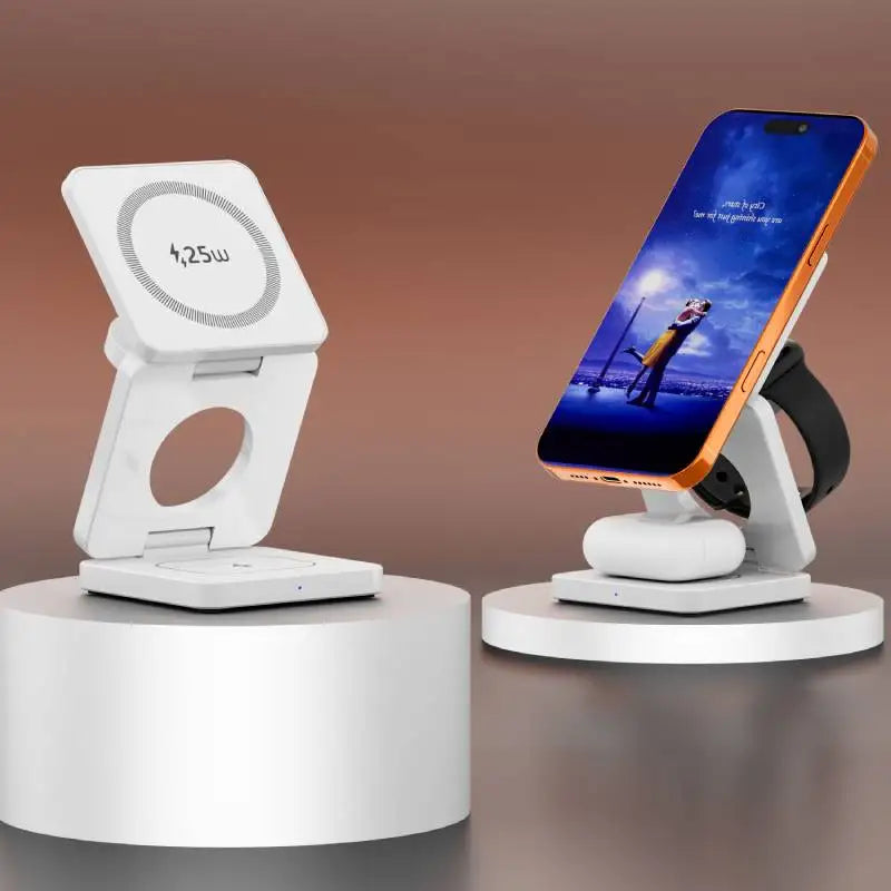 Folding Wireless Charger For iPhone HUAWEI Portable Magnetic Wireless Phone