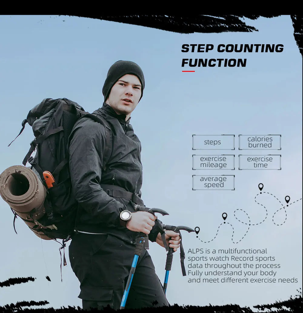 NORTH EDGE ALPS Men's Carbon fiber Digital Watch Shock Militray Sports Super Light Outdoor Compass Waterproof 50M Wristwatches